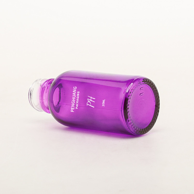 bouteille en verre d'huile essentielle de pulvérisateur de 30ml Amber Boston Bottle White Pump