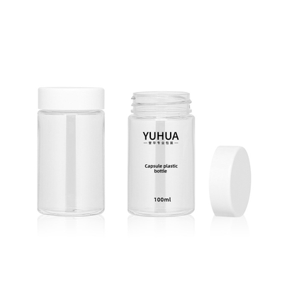 le conditionnement en plastique de l'ANIMAL FAMILIER 210ml met le conteneur en bouteille vide de pilule de capsule avec le couvercle à visser blanc