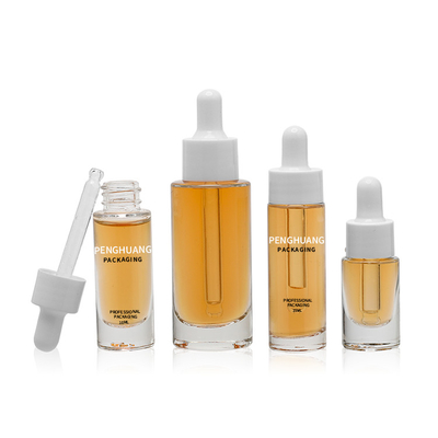 bouteilles en verre de empaquetage de compte-gouttes de sérum de 5ml 10ml 30ml de cosmétique en verre de bouteille