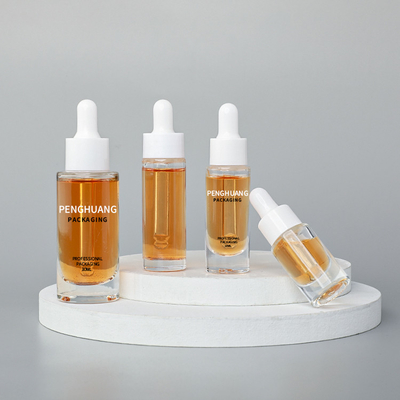 bouteilles en verre de empaquetage de compte-gouttes de sérum de 5ml 10ml 30ml de cosmétique en verre de bouteille