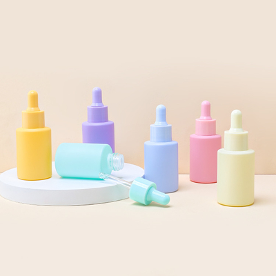 Matte Glass Serum Dropper Bottle a givré des soins de la peau cosmétiques empaquetant 30ml 1oz