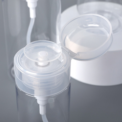 Toner 12ml 200ml 300ml de pompe de presse de bouteille d'emballage de dissolvant de bouteille en plastique clair