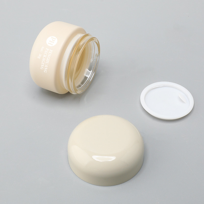 Bouteilles en verre cosmétique imprimées mates sur mesure avec capuchons à vis, crème pour les yeux, baume à lèvres, crème pour les lèvres