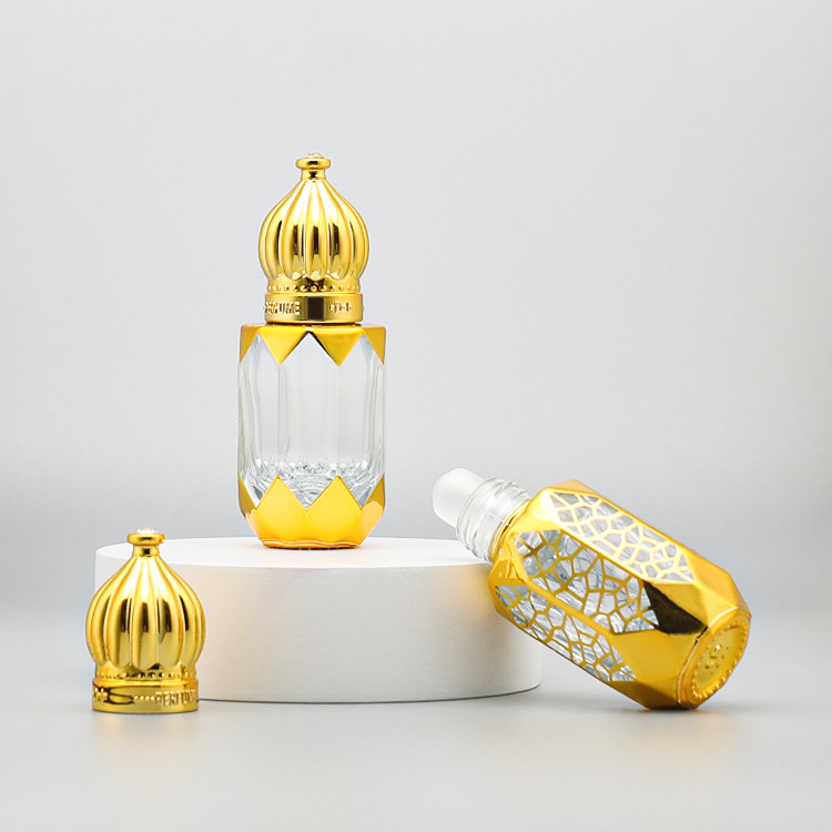 6 ml 8 ml 12 ml rouleau de verre vide sur bouteille Luxe emballage cosmétique contenant parfum bouteille d' huile essentielle