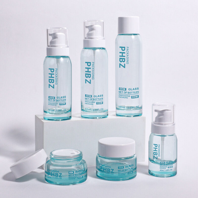 ODM OEM Accepté Bouteille d'emballage de cosmétiques de luxe ronde adaptée aux crèmes haut de gamme sérums et autres produits de beauté essentiels