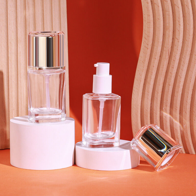 Fondation liquide Bouteilles d'emballage cosmétique en verre avec une capacité de 30 ml d'impression personnalisable et une conception étanche durable