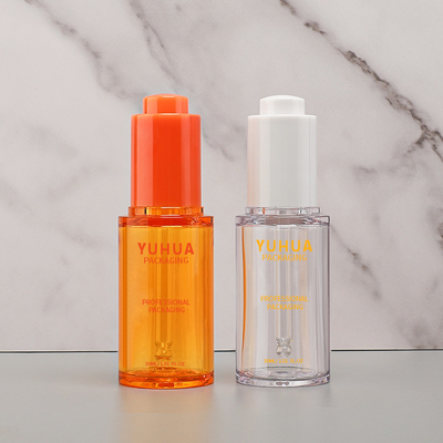 Bouteille en plastique claire d'huile essentielle de 1oz 30ml avec le compte-gouttes de presse