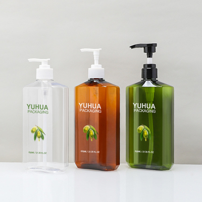 630 ml grande bouteille de lotion en plastique recyclé PET shampooing gel douche conditionneur