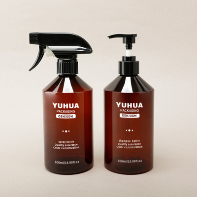 Bouteille de pompe à sérum de lotion 500 ml Bouteille de pulvérisation de détonateur en plastique pour nettoyeur ménager