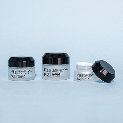 5 à 100 g de crème glacée en verre, transparente, inclinable, épaule, crème pour les yeux, avec couvercle