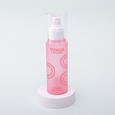 Toner personnalisé bouteille de pulvérisation cosmétique bouteille de pulvérisation en PET cylindrique clair pour le toner hydratant