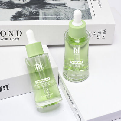 Bouteilles de gouttelettes de sérum hermétiques à l'épreuve des fuites avec couleur personnalisée et impression de logo adaptées aux applications d'emballage cosmétique