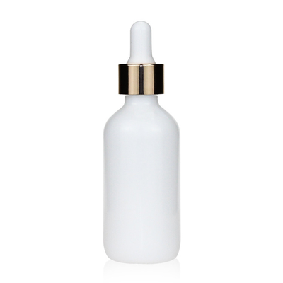 Emballage cosmétique en céramique blanc vide de bouteille en verre de Boston