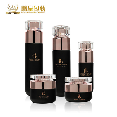 Bouteille cosmétique en verre en verre de pompe de lotion de soins de la peau d'ensemble de crème de visage de bouteille