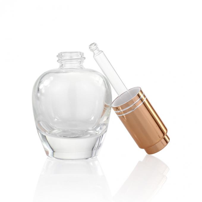 La plus nouvelle conception 30ml de Penghuang autour du visage en verre givré blanchissant la bouteille de sérum avec le couvercle en aluminium de luxe