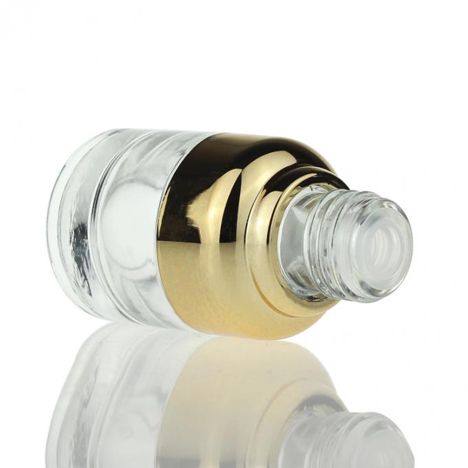 L'épaule en aluminium de haute qualité de 20 ml met la bouteille en bouteille cosmétique S032 de compte-gouttes de sérum d'essence en verre de soins de la peau