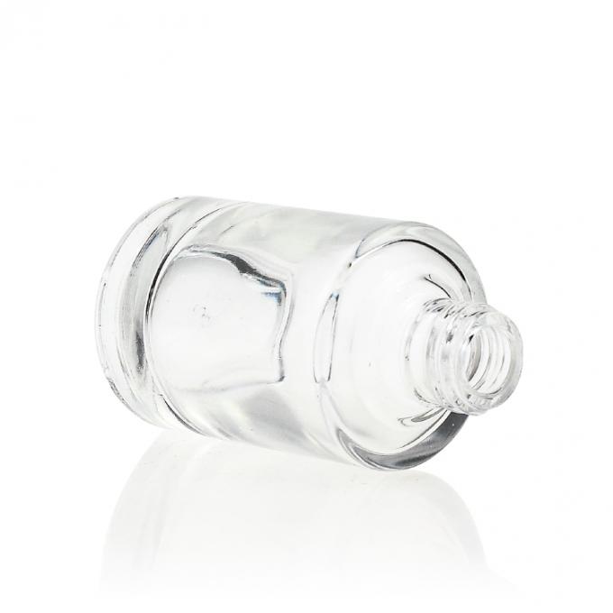Bouteille en verre claire vide de compte-gouttes d'emballage cosmétique de luxe avec la pipette