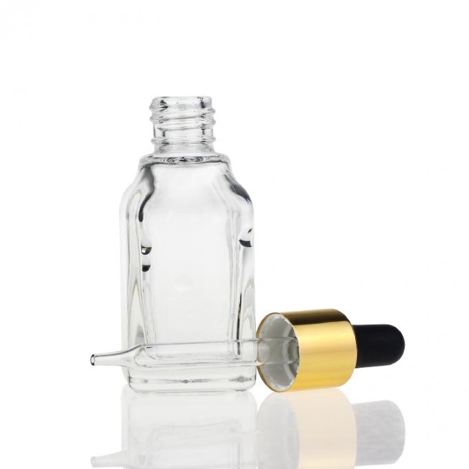 Bouteille 35ml en verre de luxe de nouveau de conception sérum cosmétique clair d'emballage avec le compte-gouttes