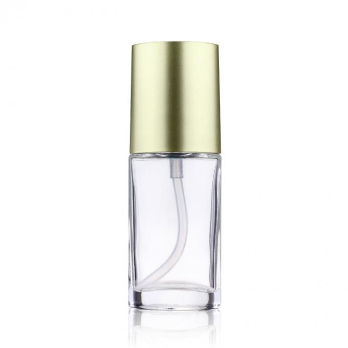 Bouteille cosmétique de luxe de base de bouteille en verre de l'emballage 40ML avec la pompe d'or pour le maquillage
