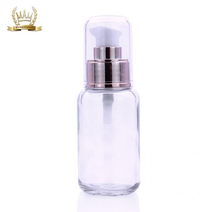 bouteille liquide cosmétique vide en verre de base de bouteille de lotion en verre du maquillage 50ml