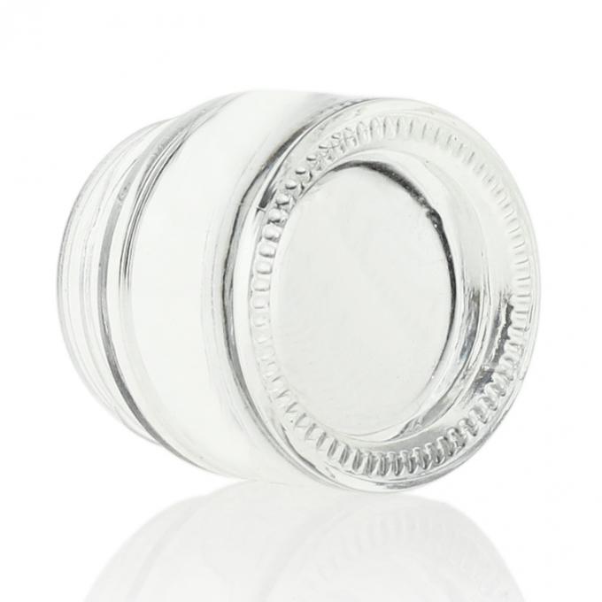 Pot crème cosmétique en verre clair 10g d'aperçu gratuit d'OEM de couverture de luxe en gros d'or pour la crème