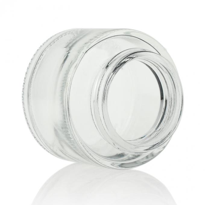 Pot 50ml cosmétique en verre de conteneur cosmétique crème clair en gros de prix usine