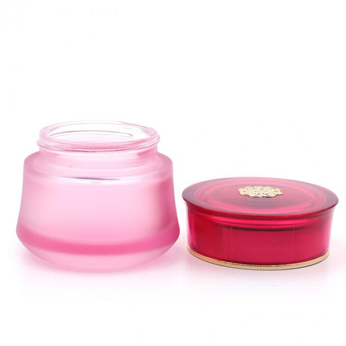 2021 fabricants vendent le pot en gros crème en verre 50ml de sérum cosmétique rose de luxe d'emballage