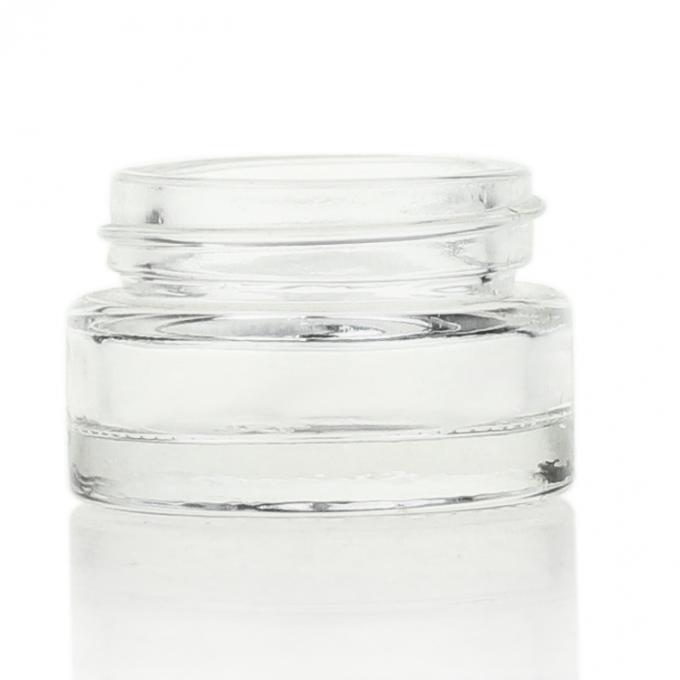 Pot crème cosmétique de 3ml 5ml 10ml 15ml 20ml en verre clair en gros d'or avec des couvercles