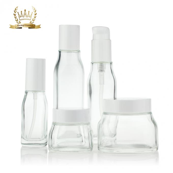 conteneur de produit cosmétique de soins de la peau de bouteille en verre de la place 50g 150g 40ml 100ml 120ml