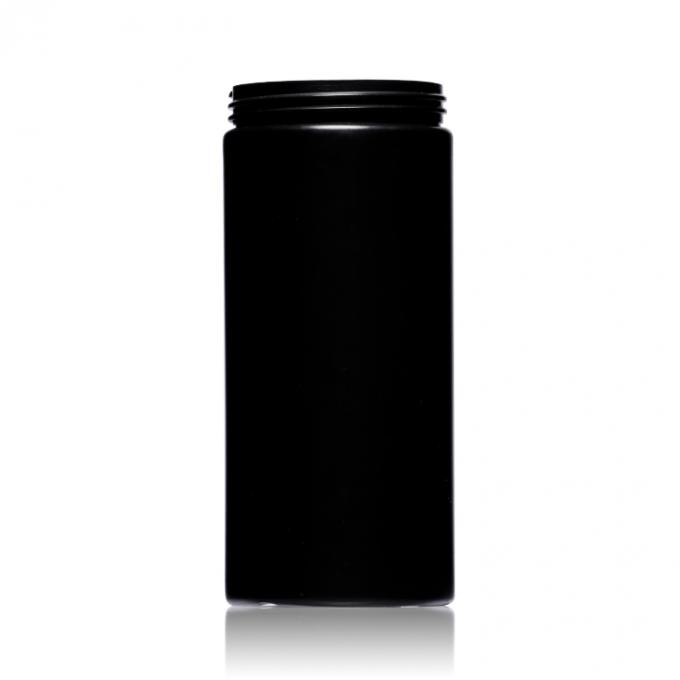 261ml réutilisant les conteneurs de empaquetage vides noirs de pot de HDPE en plastique