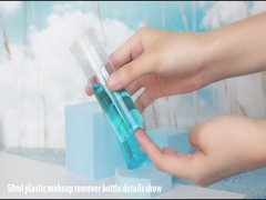 bouteille d'emballage de retrait de maquillage de 50ml/60ml PET+PP avec la taille de samll de pompe de presse facile à effectuer