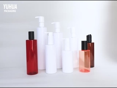 Bouteille de shampooing en PET ronde 200 ml 250 ml 300 ml