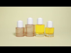 Bouteilles de gouttelette en verre transparent congelé avec capuchon à pipette emballage pour soins de la peau contenant du sérum