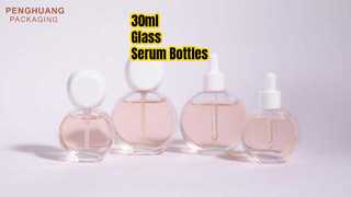 Bouteilles de sérum en verre de 30 ml, emballage de soins de la peau de qualité supérieure